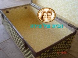 פנים המזוודה עם טפט